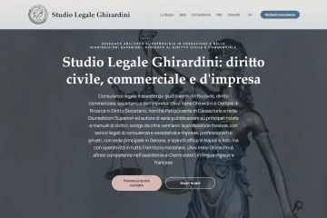 Homepage del sito professionale Studio Legale Ghirardini